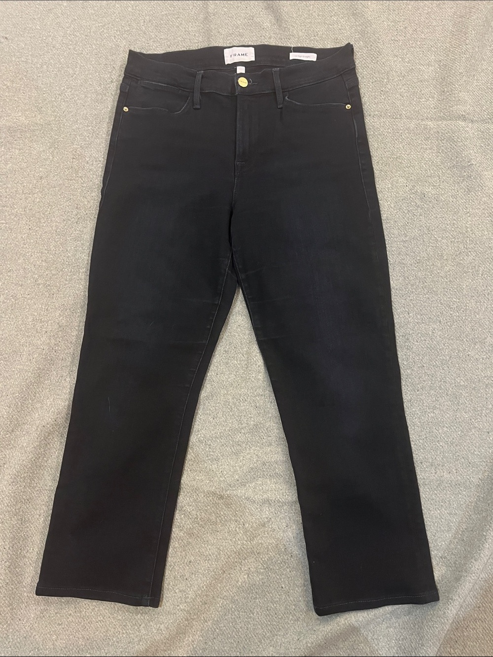 Frame Denim Le High Straight Dark Blue Ankle/Crop Jeans
